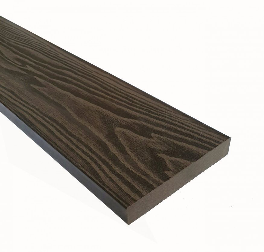 Террасная доска ДПК Terrapol Смарт 3D (Полнотелая без паза) Тик Киото купить в Новороссийске