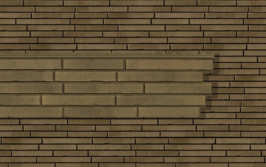 Фасадная панель Ю-Пласт Стоун Хаус S-Lock Ригельный кирпич, Латунь купить в Новороссийске