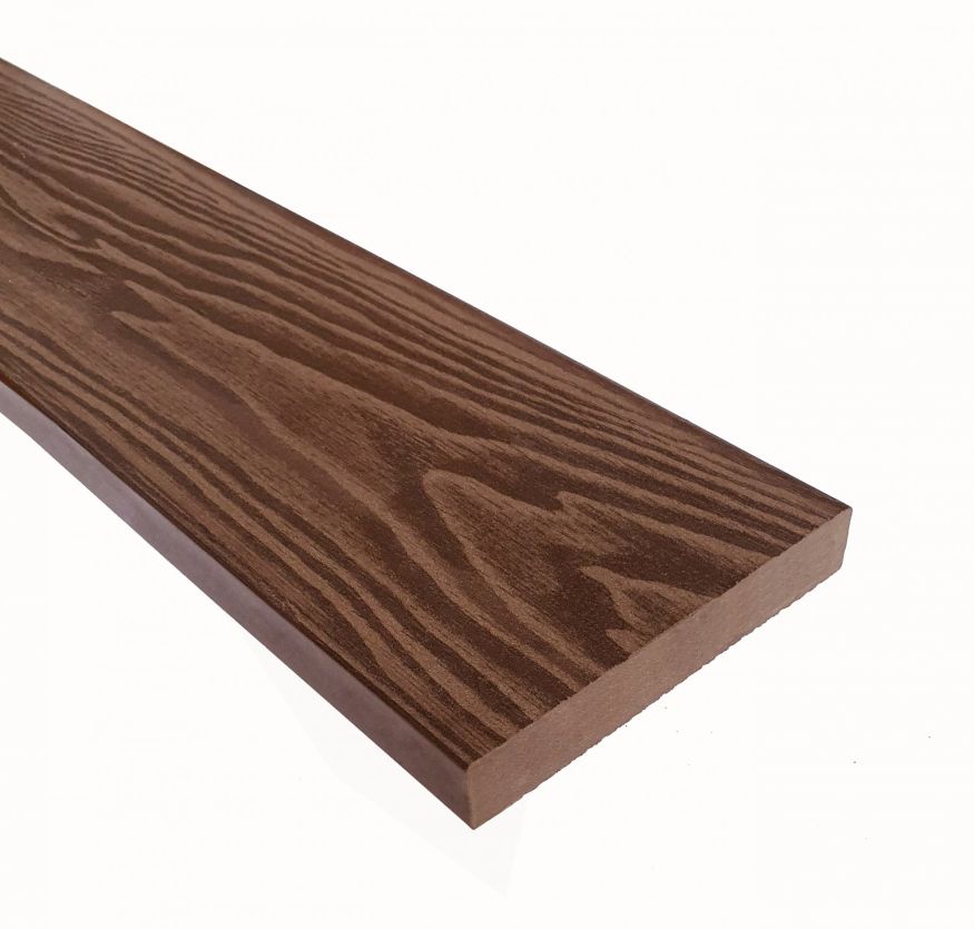 Террасная доска ДПК Terrapol Смарт 3D (Полнотелая без паза) Орех Милано купить в Новороссийске