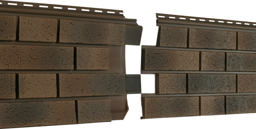 Фасадная панель Ю-Пласт Стоун Хаус S-Lock Ригельный кирпич, Лава купить в Новороссийске