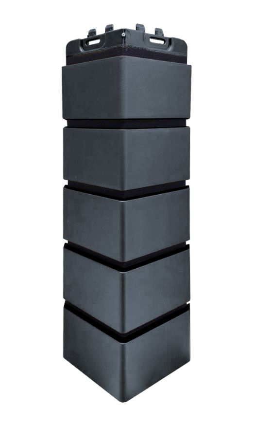 Угол наружный Grand Line, Состаренный кирпич Design, Графит, шов RAL 9005 купить в Новороссийске