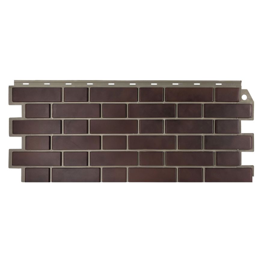 Фасадная панель FineBer, Кирпич облицовочный 3D, Коричнево-чёрный купить в Новороссийске