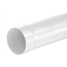 Водосточная труба Aquasystem RR 20, белая, 1.00 м, 125/90