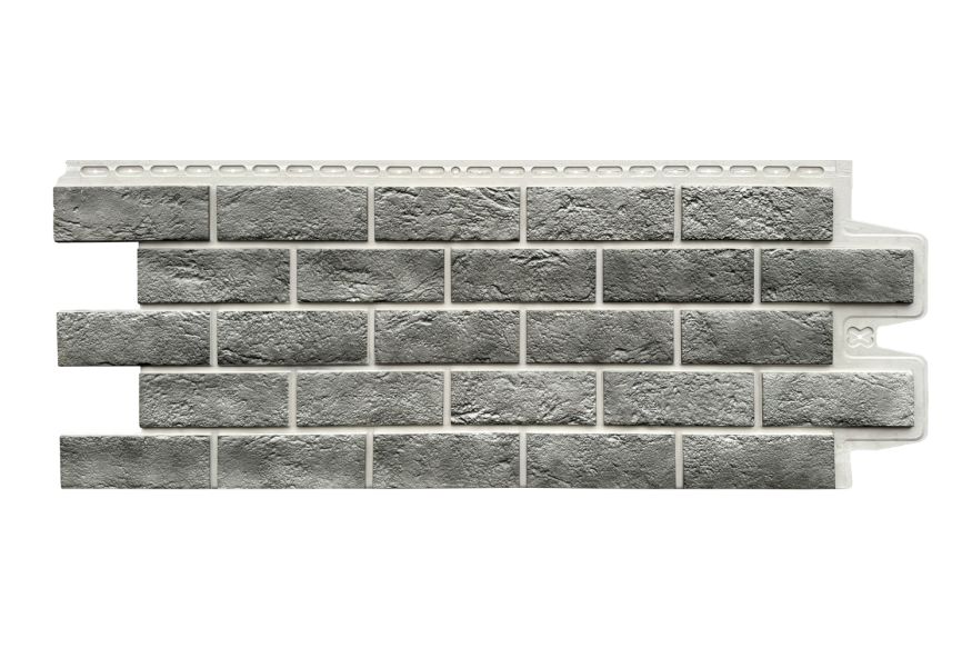 Фасадная панель Grand Line, Состаренный кирпич Design Plus, Гранит (Белый шов) купить в Новороссийске