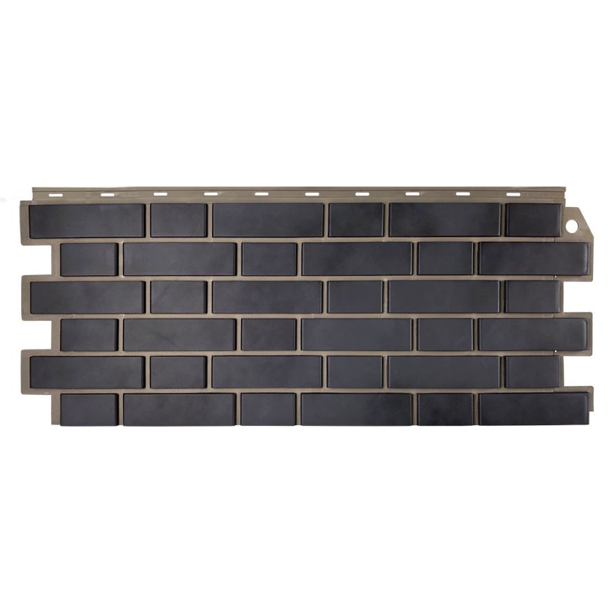 Фасадная панель FineBer, Кирпич облицовочный 3D, Мокрый асфальт купить в Новороссийске