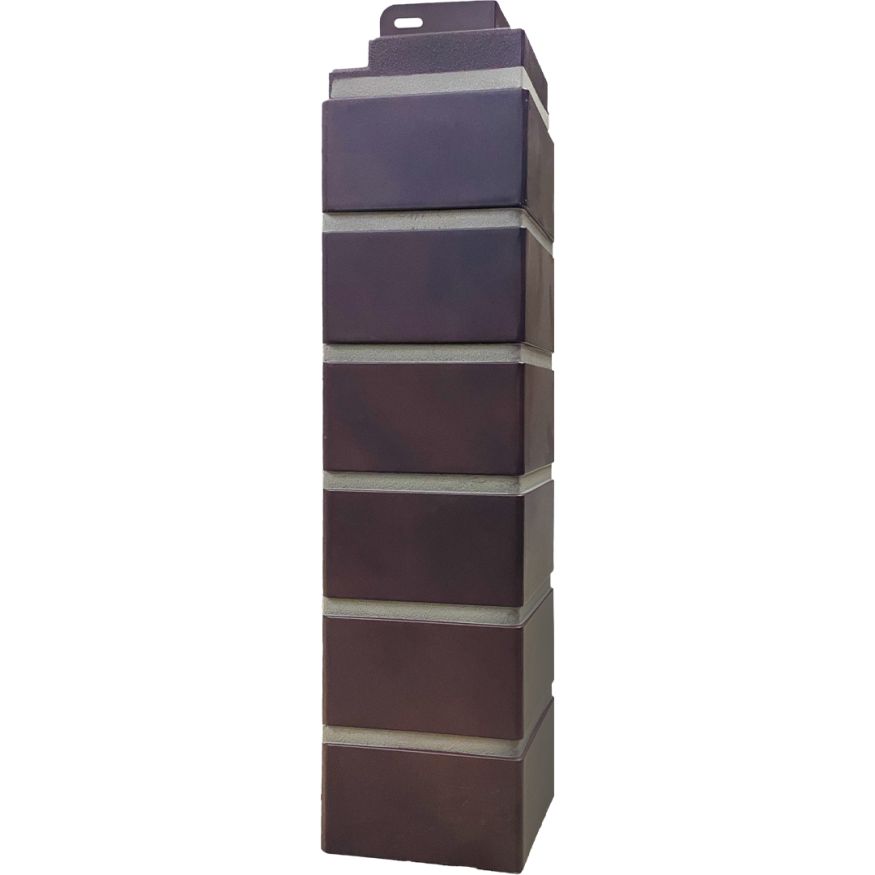 Угол наружный Кирпич облицовочный 3D, Коричнево-чёрный купить в Новороссийске