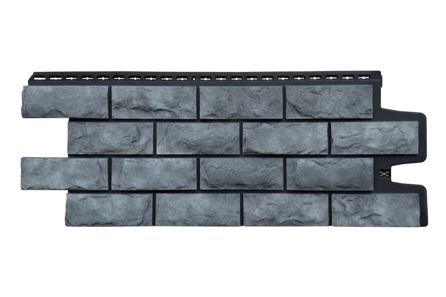 Фасадные панели Grand Line, Колотый Камень Design Plus, Антрацит (черный шов) купить в Новороссийске