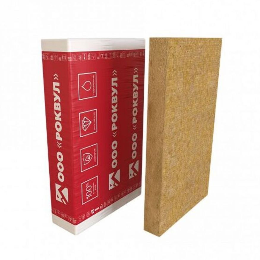 Утеплитель Rockwool Фасад Баттс ОПТИМА 100мм, 2 плиты, 1.44м2, 600х1200мм, 0.144м3 Rockwool купить в Новороссийске