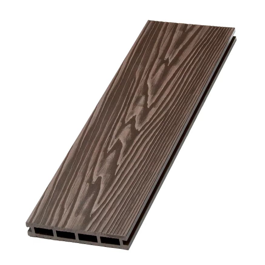 Террасная доска ДПК NanoWood New 3D тиснение + вельвет Венге купить в Новороссийске