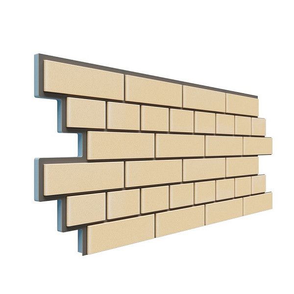 Фасадная термопанель Доломит Кирпич 20мм, Светло-жёлтый купить в Новороссийске