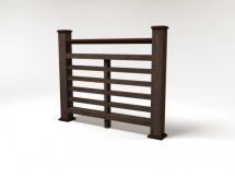Ограждение из ДПК FG4 в цвете венге