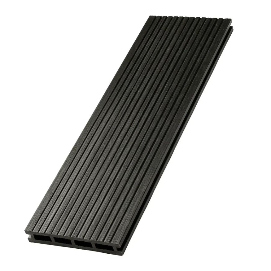 Террасная доска ДПК NanoWood New 3D тиснение + вельвет Графит купить в Новороссийске