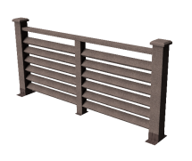 Декоративное ограждение ДПК GRINDERDECO Босфор в цвете венге