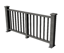 Декоративное ограждение из ДПК GRINDERDECO Альма серый базальт