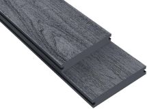 Террасная доска ДПК Outdoor 3D полная NEVADA/CALIFORNIA черного цвета.