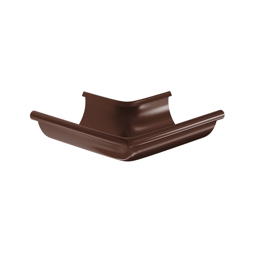 Угол желоба наружный Aquasystem, RAL 8017 Коричневый 125/90 купить в Новороссийске