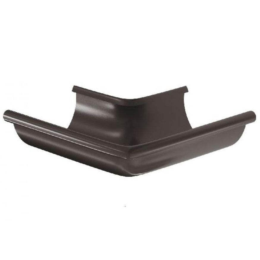 Угол желоба внешний 90°, Aquasystem, RR 32 Темно-коричневый 125/90 купить в Новороссийске