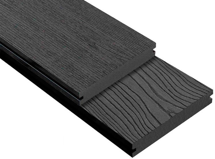 Террасная доска DPK Outdoor 3D полнотелая STORM/OCEAN BLACK черного цвета купить в Новороссийске