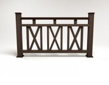 Ограждение из ДПК FG3 цвета венге