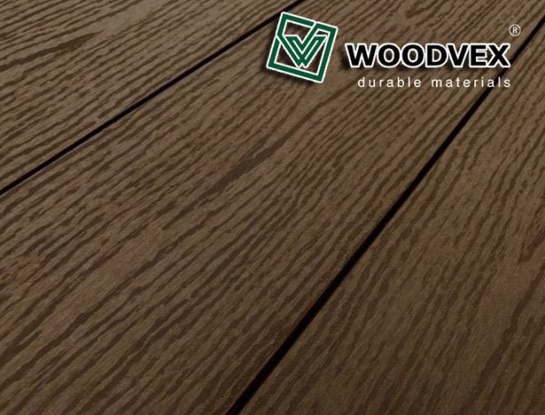 Террасная доска WOODVEX Select из ДПК темно-коричневого цвета купить в Новороссийске
