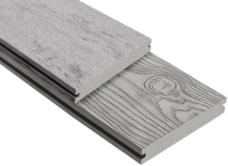Террасная доска ДПК Outdoor 3D полнотелая STORM/OCEAN GREY, серый микс. купить в Новороссийске