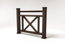 Ограждение из ДПК FG2 цвета венге