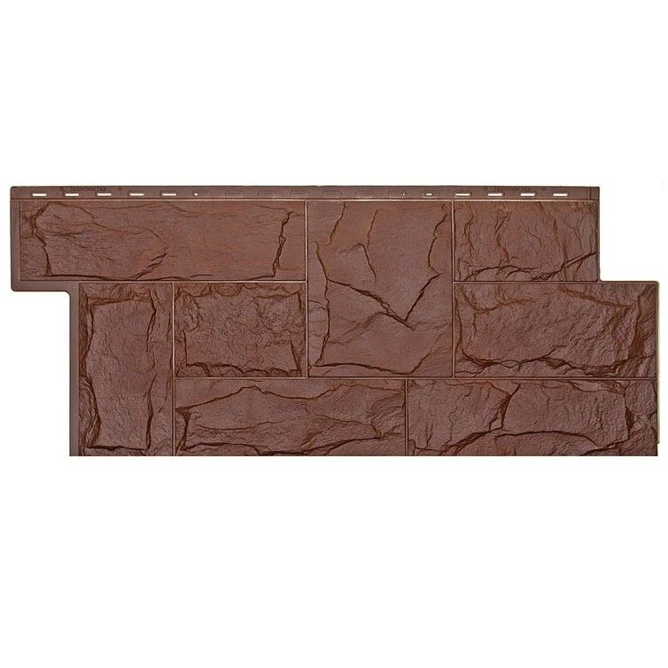 Фасадная панель T-Сайдинг, Гранит Леон Коричневый купить в Новороссийске