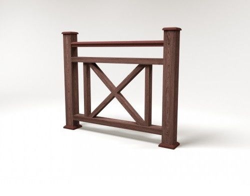 Ограждение из древесно-полимерного композита FG2, цвет шоколадный. купить в Новороссийске